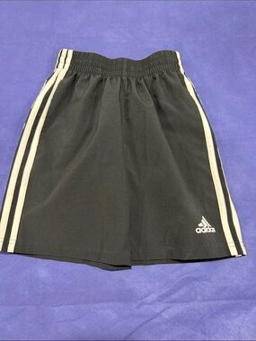 adidas Black Shorts with White Side Stripes